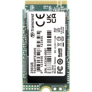 Transcend MTE400S 256GB NVMe PCIe Gen3 x4 M.2 2242 Internal Solid State Drive (SSD) 3D TLC NAND (TS256GMTE400S)