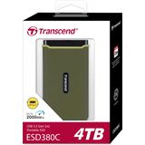 Transcend ESD380C Draagbare SSD 4TB - USB 3.2 Gen 2x2 - Groen
