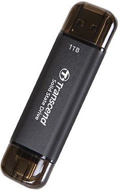 Transcend ESD310C - Externe SSD - 256 GB - USB 3.2 Gen 2 - USB-C - Zwart
