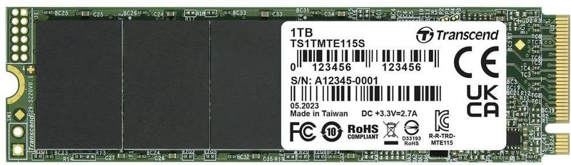 Transcend 115S SSD 1TB - NVMe PCIe M.2 - 3.0 x4
