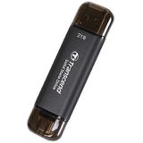 Transcend ESD310C 2 TB Externe SSD harde schijf USB 3.2 Gen 2 (USB 3.1), USB-C Zwart TS2TESD310C
