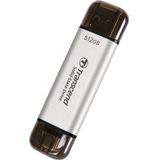 Transcend ESD310 - 512 GB - Zilver - USB Type-A en Type-C