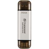 Transcend ESD310 - 512 GB - Zilver - USB Type-A en Type-C
