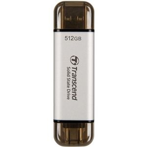 Transcend ESD310 - 512 GB - Zilver - USB Type-A en Type-C