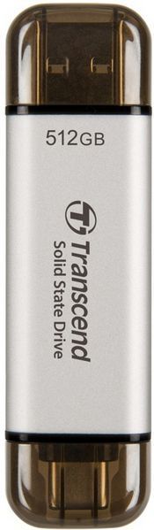 Transcend ESD310 - 512 GB - Zilver - USB Type-A en Type-C