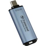 Transcend - ESD300 - Draagbare SSD - Blauw - 512GB - USB Type-C
