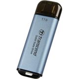 Transcend - ESD300C - Draagbare SSD - Blauw - 1TB - USB Type-C