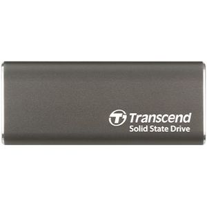 Transcend SSD 2TB Transcend ESD265C Draagbaar, USB 10Gbps, Type-C (2000 GB), Externe SSD, Grijs