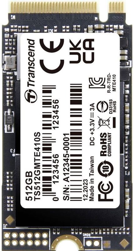 Transcend - PCIe SSD 410S - 512 GB - M.2 - PCI Express 4.0 - NVMe 3D NAND
