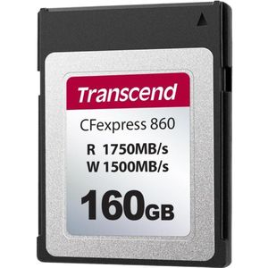 Transcend CFexpress-kaart 160 GB SLC (CFexpress, 160 GB), Geheugenkaart, Zwart