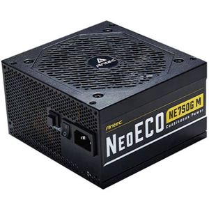 Antec Voeding NeoECO 750G M Modular (750W) 80+ Gold retail (750 W), PC-voedingseenheid, Zwart
