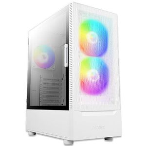 ATX NX410 RGB, middelgrote behuizing, met glasplaat, wit