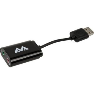 Antlion Audio - USB Dual 3,5 mm Stereo Uitgang en Microfoon-ingangsadapter - Compatibel met PC's en PS4