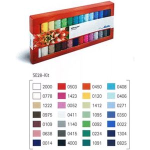 Mettler SERALON® universeel garen – 100% polyester, scheurbestendig universeel naaigaren, hand- en machinaal naaien – 28 x 200 m spoelen, diverse kleuren