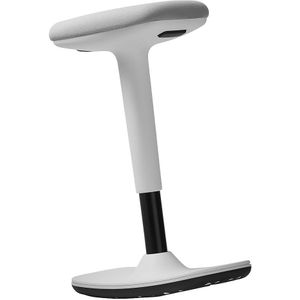 Trendoffice To-Swift, ergonomische stastoel/kruk met kantelfunctie, stahulp, in hoogte verstelbaar, modern design, thuiskantoor, by Dauphin (White)