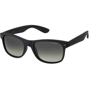 Polaroid rechthoek unisex mat Black Smoke grijze gradiënt gepolariseerde zonnebril | Sunglasses