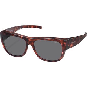 Polaroid Suncovers overzetzonnebril 9003 S met tortoise print rood/bruin