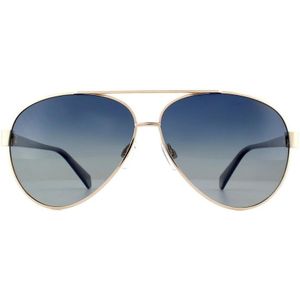 Polaroid Aviator Womens Light Gold Blue Gradiënt gepolariseerde zonnebril | Sunglasses
