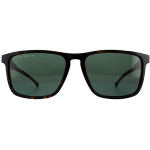 Hugo Boss Square Mens Dark Havana Green Zonnebril | Sunglasses