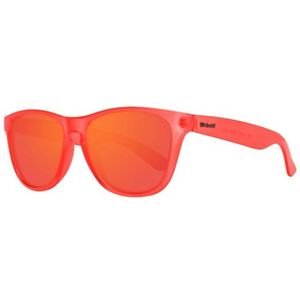 Polaroid rechthoekige heren matte rode oranje spiegel zonnebril | Sunglasses