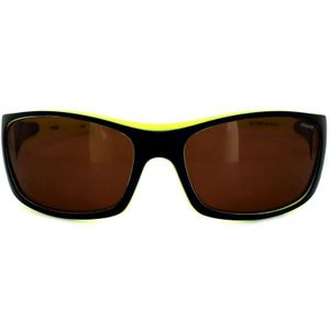 Polaroid Sport Wrap Mens Blue & Lime Copper Polarisated zonnebril | Sunglasses