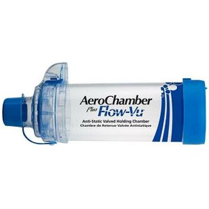Aerochamber + flow VU mondstuk blauw