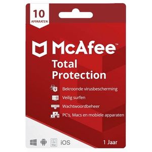 McAfee - Total Protection - 10 Apparaten - Licentie voor 1 Jaar