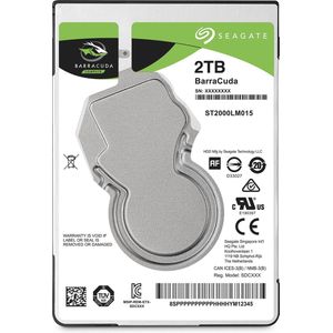 Seagate Barracuda 2.5" interne harde schijf 2 TB 5400 RPM 128 MB 2.5" SATA III