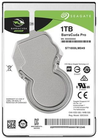 Seagate Barracuda Pro interne harde schijf 1 TB 7200 RPM 128 MB 2.5" SATA III
