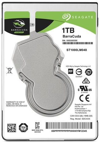 Seagate Barracuda 2.5" interne harde schijf 1 TB 5400 RPM 128 MB 2.5" SATA III