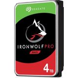 Seagate - IronWolf Pro - Interne Harde Schijf - 4 TB - NAS - CMR - SATA 6 GB/s - 7200 RPM - 128 MB Cache