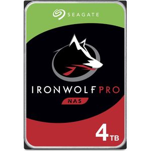 Seagate - IronWolf Pro - Interne Harde Schijf - 4 TB - NAS - CMR - SATA 6 GB/s - 7200 RPM - 128 MB Cache
