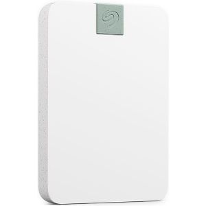 Seagate Ultra Touch HDD, 2 TB, externe harde schijf - Cloud White, gerecycled materiaal, USB-C-compatibiliteit met pc, Mac & Chromebook, Dropbox en Mylio inbegrepen, 2jr Rescue Services (STMA2000400)