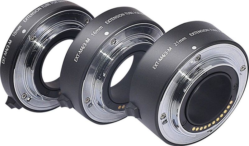 McoPlus MFT-mount Tussenring Metaal - Macro Set 10 + 16 + 21