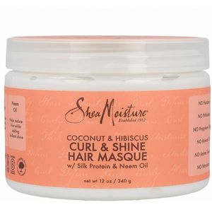 Shea Moisture Coconut & Hibiscus - Haarmasker - Curl & Shine Hair Masque - 340 g