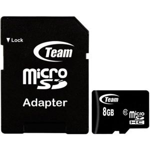 Team Group - Micro-SD Flash Geheugenkaart - 8 GB - Klasse 10