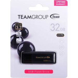 Team Group USB-Stick kleur Theme Series C175 - USB Typ-A 3.2 Gen 1 (3.1 Gen 1) - 32 GB - zwart