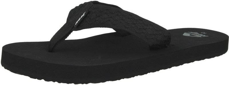 Reef - Smoothy - Heren Flip-Flops - Zwart - Geweven Riem - Comfortabel