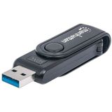 Manhattan Mini Multi-Card Reader/Writer USB 3.0 externer Card Reader/Writer 24-in-1 Externe geheugenkaartlezer USB 3.2