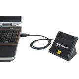 Manhattan - 102025 - USB-Smartcard-/Simkaartlezer - Zwart - USB 2.0, Plug & Play, 480 Mbit/s