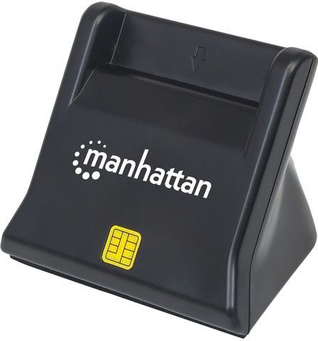 Manhattan - 102025 - USB-Smartcard-/Simkaartlezer - Zwart - USB 2.0, Plug & Play, 480 Mbit/s