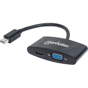 Manhattan 152709 video kabel adapter 0,25 m Mini DisplayPort HDMI + VGA (D-Sub) Zwart