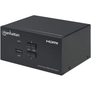 Manhattan 153522 KVM-switch Zwart