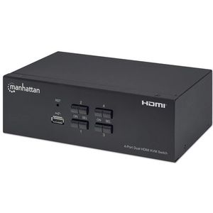 Manhattan 153539 KVM-switch Zwart
