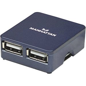 Manhattan 160605 USB 2.0-hub 4 poorten Blauw