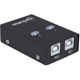 Manhattan USB-Switch - 2 Poorten - USB 2.0 - Zwart