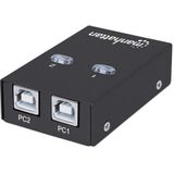 Manhattan USB-Switch - 2 Poorten - USB 2.0 - Zwart