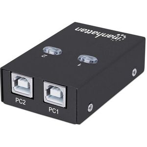 Manhattan USB-Switch - 2 Poorten - USB 2.0 - Zwart