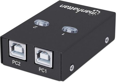 Manhattan USB-Switch - 2 Poorten - USB 2.0 - Zwart