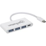 Manhattan 163552 interface hub USB 3.2 Gen 1 (3.1 Gen 1) Type-C 5000 Mbit/s Wit